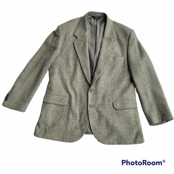 Today's Man Camel Hair Sports Coat Blazer Herringbone 2 Button Lined Pockets - Picture 1 of 16